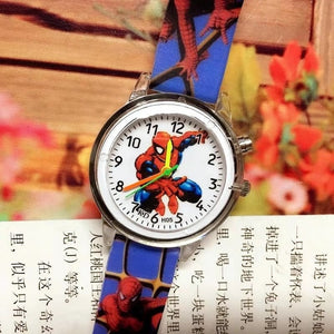 Spiderman Children Watches Cat Cartoon Electronic Colorful Light Source Child Watch Girls Birthday Party Kids Gift Clock Wrist