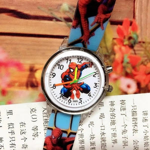 Spiderman Children Watches Cat Cartoon Electronic Colorful Light Source Child Watch Girls Birthday Party Kids Gift Clock Wrist