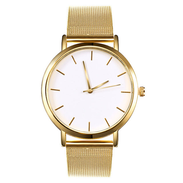 Mesh Steel Women Watches Fashion Luxury Rose Gold Ladies Watch For Women Silver Simple Designer Female Quartz Watch reloj mujer