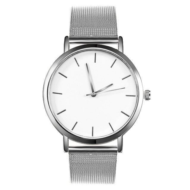 Mesh Steel Women Watches Fashion Luxury Rose Gold Ladies Watch For Women Silver Simple Designer Female Quartz Watch reloj mujer