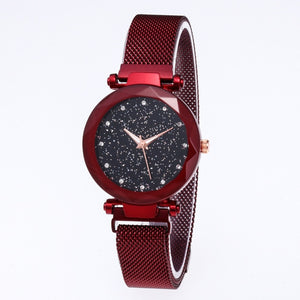 Reloj Mujer Luxury Starry Sky Women Watches Gold Magnetic Mesh Belt Band Watch Women's Fashion Dress Wristwatch Zegarek Damski