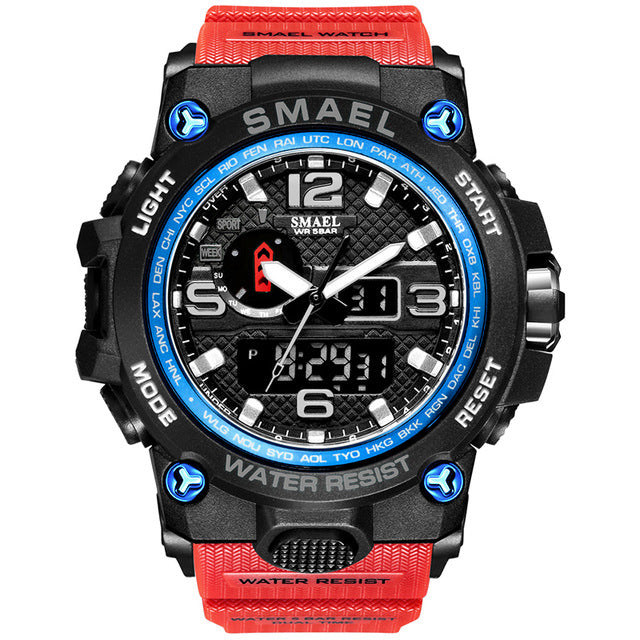 Men Military Watch 50m Waterproof Wristwatch LED Quartz Clock Sport Watch Male relogios masculino 1545 Sport Watch Men S Shock