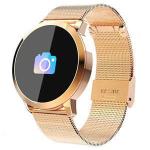 New Q8 OLED Bluetooth Smart Watch Stainless Steel Waterproof Wearable Device Smartwatch Wristwatch Men Women Fitness Tracker
