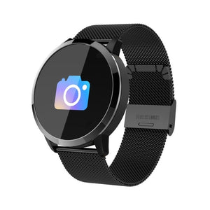 New Q8 OLED Bluetooth Smart Watch Stainless Steel Waterproof Wearable Device Smartwatch Wristwatch Men Women Fitness Tracker