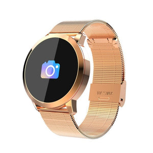 New Q8 OLED Bluetooth Smart Watch Stainless Steel Waterproof Wearable Device Smartwatch Wristwatch Men Women Fitness Tracker