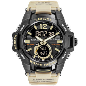 SMAEL Sport Watch Men Watches Waterproof 50M Wristwatch Relogio Masculino Big Dial Quartz Digital Military Army Clock 1805