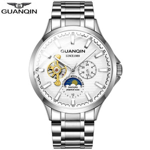 GUANQIN 2020 business watch men Automatic Luminous clock men Tourbillon waterproof Mechanical watch top brand relogio masculino