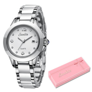SUNKTA Fashion Women Watches Rose Gold Ladies Bracelet Watches Reloj Mujer 2019New Creative Waterproof Quartz Watches For Women