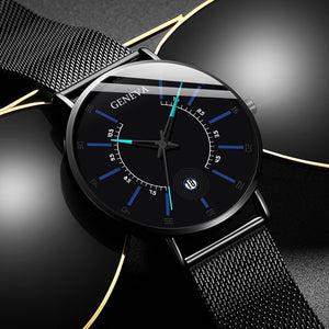 Relogio Masculino 2020 Fashion Mens Business Minimalist Watches Luxury Ultra Thin Stainless Steel Mesh Band Analog Quartz Watch