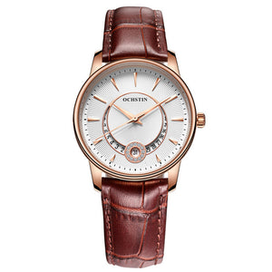 OCHSTIN Rose Gold Watch Women Quartz Watches Ladies Top Brand Luxury Female Wrist Watch Clock Leather Business Relogio Feminino