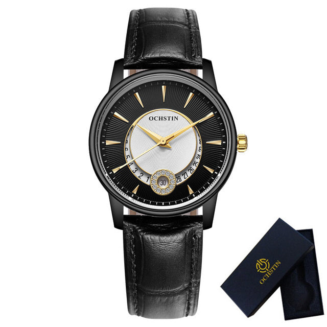 OCHSTIN Rose Gold Watch Women Quartz Watches Ladies Top Brand Luxury Female Wrist Watch Clock Leather Business Relogio Feminino