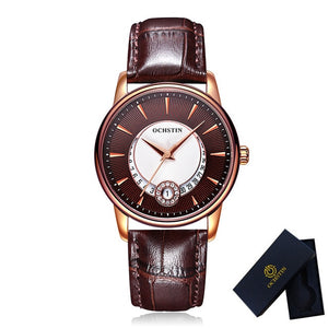 OCHSTIN Rose Gold Watch Women Quartz Watches Ladies Top Brand Luxury Female Wrist Watch Clock Leather Business Relogio Feminino