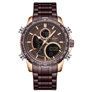 Naviforce men assista topo marca de luxo grande dial relógios do esporte dos homens cronógrafo quartzo relógio de pulso data masculino relogio masculino