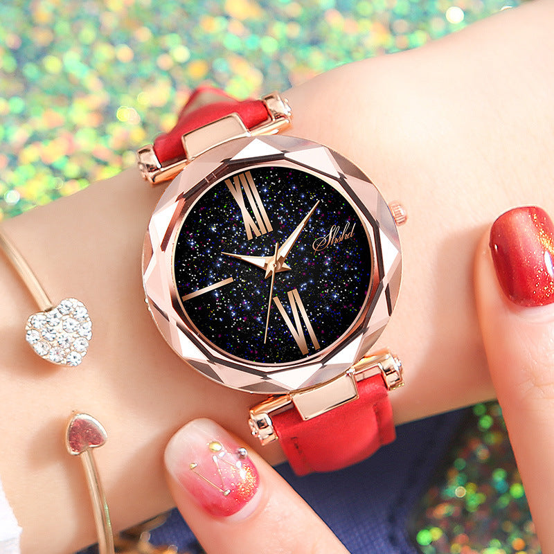 Foloy Frauen Uhr Star Sky Zifferblatt Uhr Luxus Rose Gold Mode frauen Armband Quarz Handgelenk Uhren
