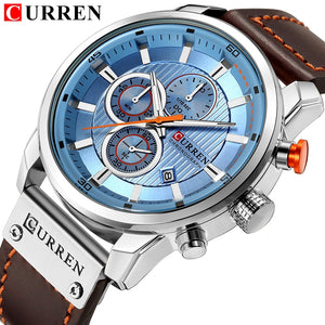 Top marca de luxo cronógrafo relógio de quartzo masculino relógio de pulso masculino do exército militar relógio de pulso masculino curren relogio masculino