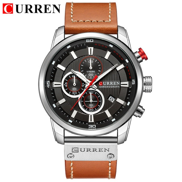 Top marca de luxo cronógrafo relógio de quartzo masculino relógio de pulso masculino do exército militar relógio de pulso masculino curren relogio masculino