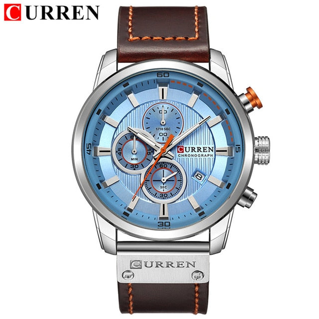 Top marca de luxo cronógrafo relógio de quartzo masculino relógio de pulso masculino do exército militar relógio de pulso masculino curren relogio masculino