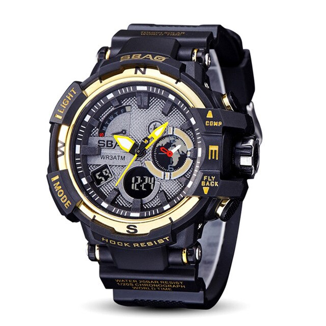 Mens Watches Relogio Masculino Top Brand Luxury Quartz Gold Watch Men Casual Swimming Military Waterproof Sport Geek Wrist Watch